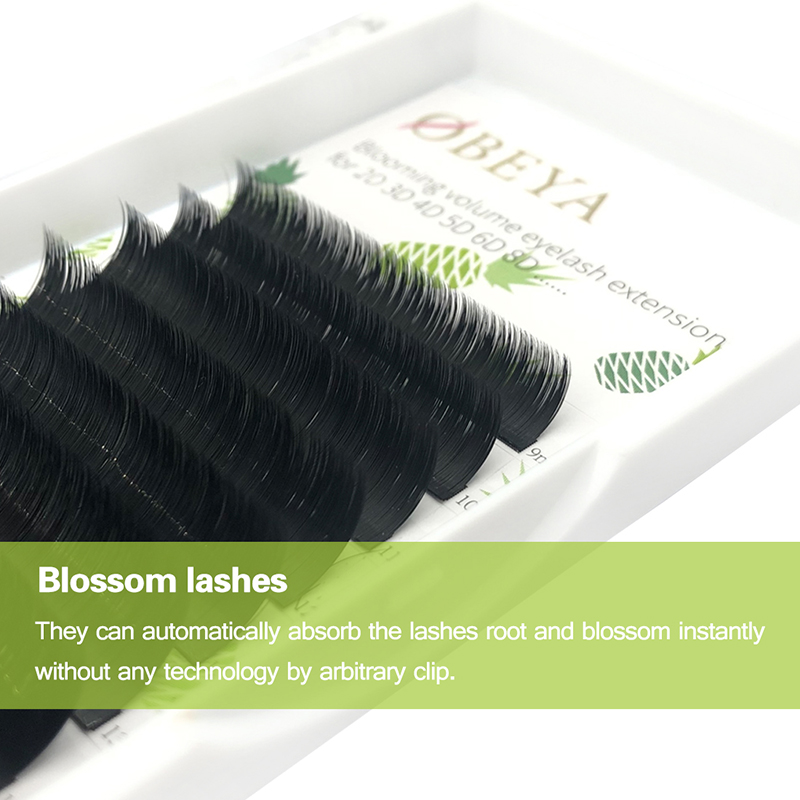1 Second Blossom Eyelash Extensions Set Easy to Make Fans Automatic Flowering Lashes  JH13